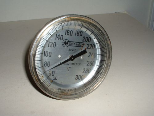 Moeller Bimet Thermometer 50-300 Degree Connecting Hardware Gauge