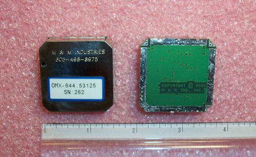 QTY (1) OMX-644.54125 M&amp;M INDUSTRIES 644.53125 MHz OSCILLATOR NOS