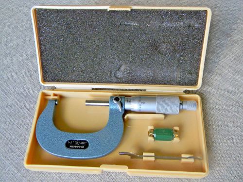 Mitutoyo Micrometer 1-2&#034;, .0001  With Case