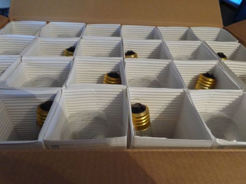 CASE OF 24 Phillips 500 watt bulbs mogul base 125-130v NOS CLEAR