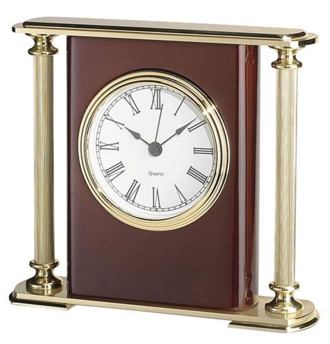 All Brass Wooden Desk Clock