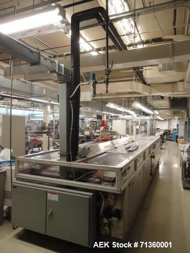 Used- Clear Automation Model M-017 Automatic Lipstick Filling Line. This line ty