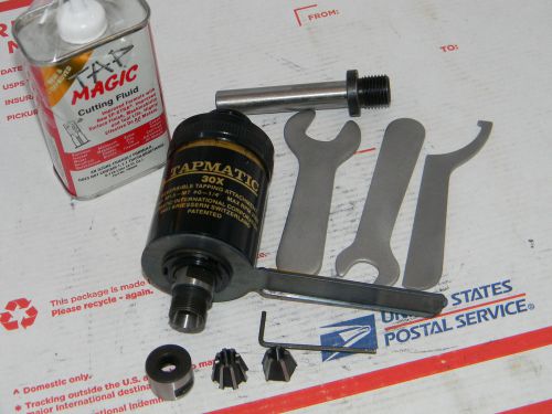 Tapmatic 30x reversible tapping attachment, 1/2&#034;shank, 2 collets,wrenches for sale