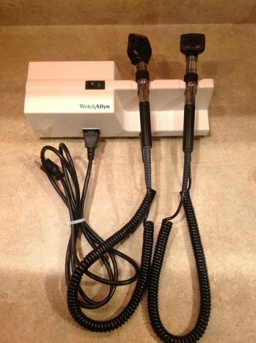 Welch Allyn 767 wall mount diagnostic set otoscope/ophthalmscope