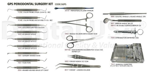 Apex Silver GPS Periodontal Surgery Set 440A Stainless Steel Mod SGPS