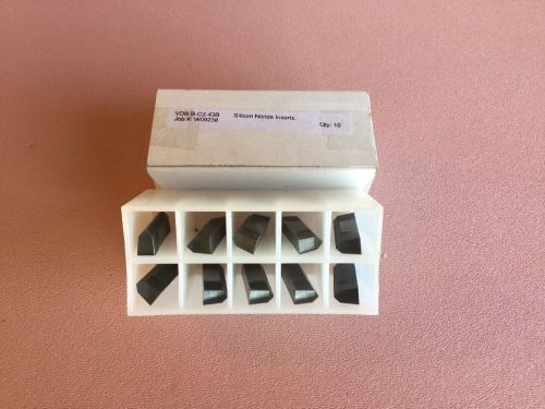 BOX OF TEN (10) SILICON NITRIDE CERAMIC INSERTS VDB-B-C2-43B