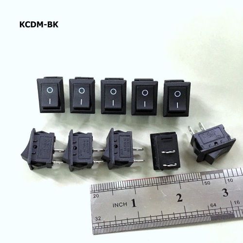 10 x 6A 250V 10A 125VAC KCDM-BK 2 Pin 14*21mm ON/OFF Rocker Switch #gtc
