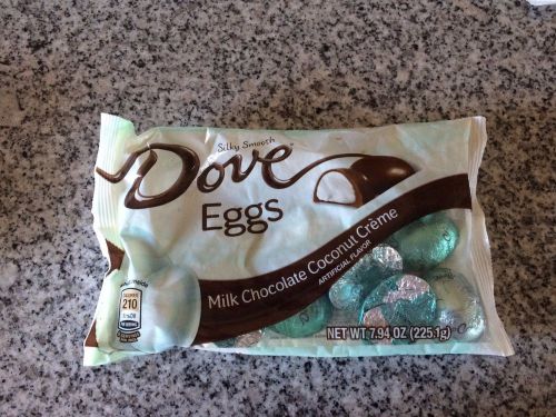 DOVE COCONUT CREME Milk Chocolate Eggs 7.94oz Limited Seasonal  EXP 12/2016