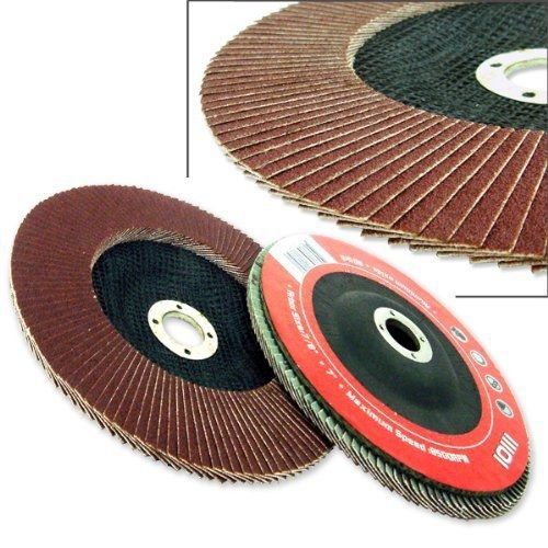 Hiltex 10 Pack 4-1/2&#034; Aluminum Oxide Flap Disc 80 Grit