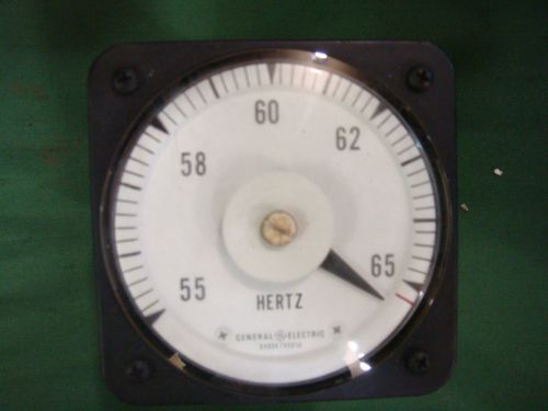 GE Frequency Meter 55-65 HZ Steam Engine / boiler Steampunk Eelctrical Generatio