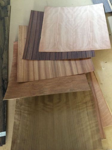 Wood Veneer Burl Mixed Lot 15x15 5 Pieces Wood Backed &#034;EXOTIC&#034; BURL 1 10-6-16
