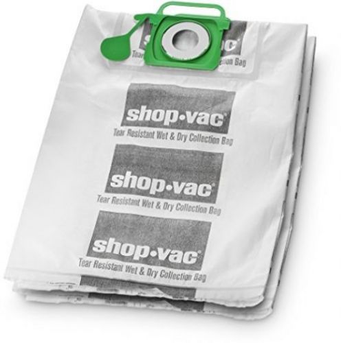 Shop-Vac 9021633 Wet/Dry Tear Resistant Collection Filter Bags, 12-20 Gallon,