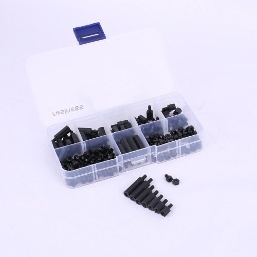 Rosiness 180pcs m3 nylon hex spacers screw nut stand-off plastic accessories ... for sale