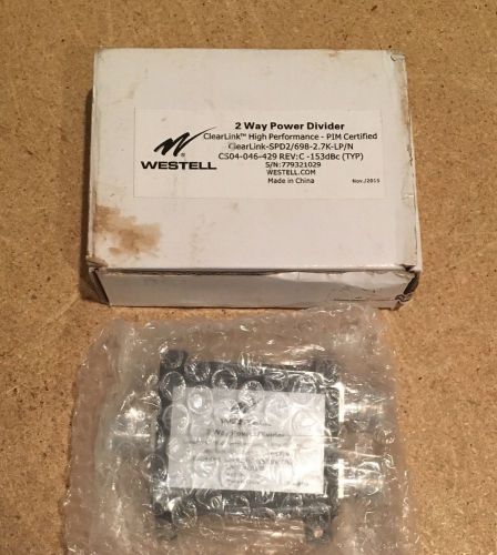 Clearlink 2 Way Power Divider HP PIM -153dBc #SPD2/698-2.7k/LP/N