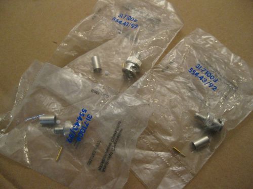 3pc lot AMP -3171008, 203/743-9272 Cable Connector w Gold Pin