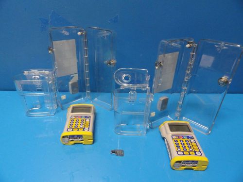 2 x hospira gemstar yellow cap infusion pumps  w/ 2 x lock box &amp; 1 key  (11264) for sale