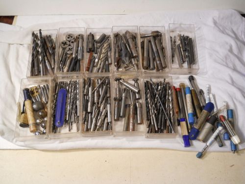 lot of 255 MACHINIST DRILL, CUTTING LATHE, ETC. QUALITY BITS ASSORTED SIZES