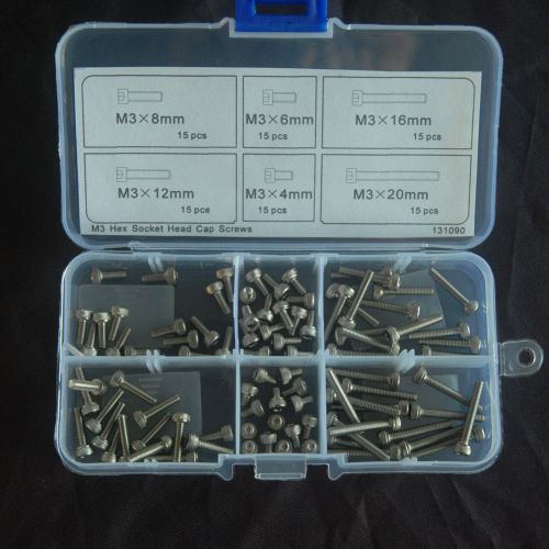 A2 m3 hex socket head cap screw  assortment kit m3*4-20mm 90pcs 131090 new for sale