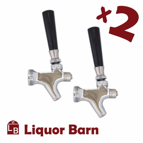 X2 stainless steel self closing draft beer faucet w/ handle! kegerator set of 2! for sale
