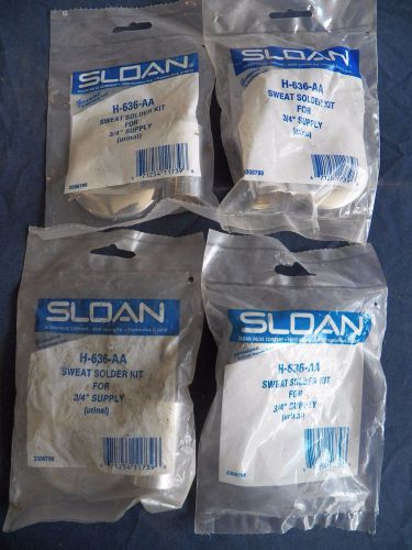 SLOAN H-636-AA SWEAT SOLDER KIT FOR 3/4&#034; SUPPLY URINAL - LOT OF 4 - NOS