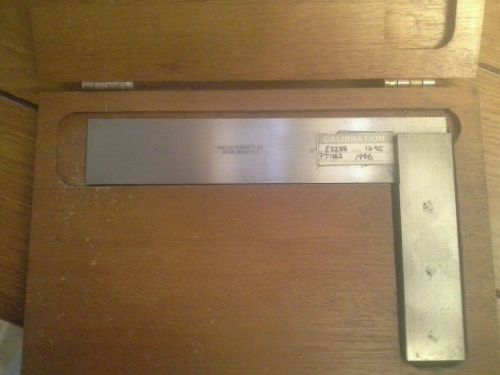 Starrett no. 20 Machinist Solid Square, 6&#034; with Wooden OEM Box, great condition