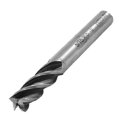 Amico uxcell 5/16&#034; x 5/16&#034; Straight Shank 4 Flute Endmill Milling Cutter