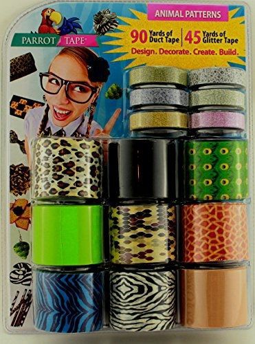 Parrot Tape 15 Roll Combo Pack - Animal Patterns