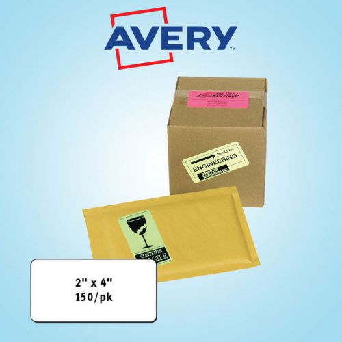 Avery high visibility laser labels 2&#034; x 4&#034; assorted neon 150ct for sale