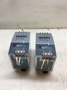 SOLA POWER SUPPLY, SDN 5-24-100, 115/230 VAC, 50/60 HZ, LOT OF 2, USED