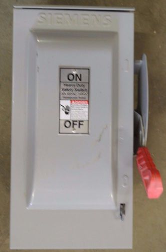 Siemens Safety Disconnect Switch NEMA 3R Fusible Cat: HF361NR