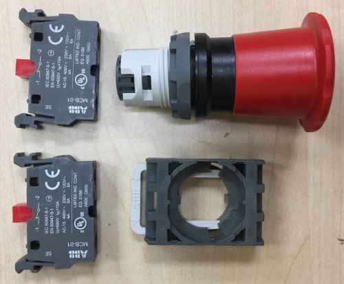 22mm e-stop abb push/pull red 2nc for sale