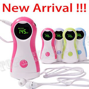 New Arrival Fetal Doppler LCD Display Earphone 4 Colors Baby Heart Rate Monitor