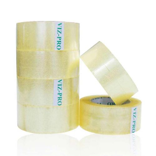 VIZ-PRO Packing Tape 2 Inches Width x 50 Yards Length 6 Rolls Transparent