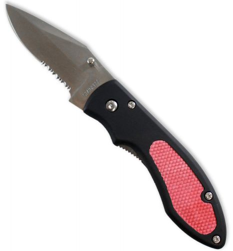 &#034;&#034;The Foreman&#034;&#034; Stainless Steel Pocket Knife with Red and Black Handle :  ( Pack