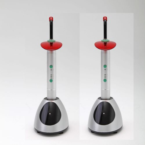 2 Dental Wireless 10W LED Curing Light Cure Lamp Power Orthodontics 2000mw/cm2