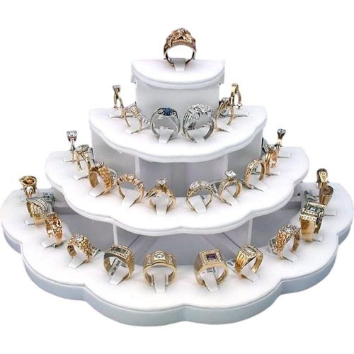 New white ring display holds 29 rings jewelry stand free shipping free shipping for sale