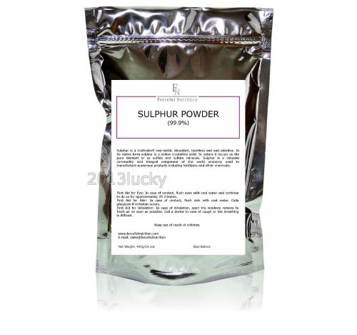 Sulphur / sulfur top quality 99.9% finest powder 400g for sale