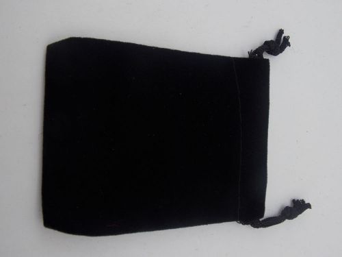 Lot Of 100, Black Velvet 2.5&#034;x 2.5” Jewelry Pouches / Gift Bags