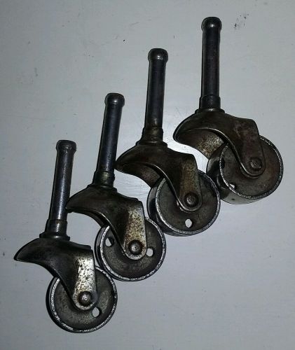 Lot Of 18 Vintage Metal Casters Wheels, Some Sets