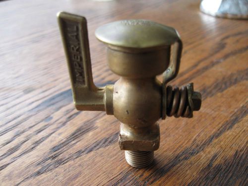 Vtg Imperial Solid Brass 3/8&#034; Hit Miss Oiler