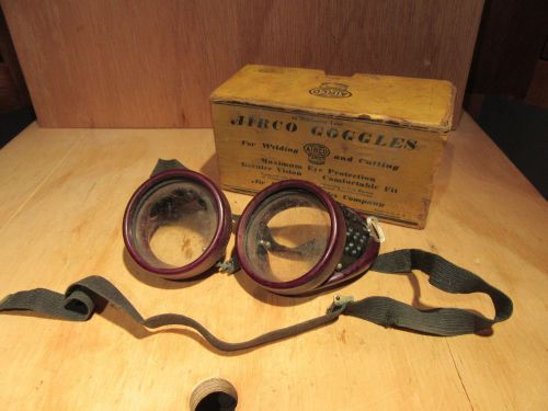 Vintage Airco Welding Goggles W Box Steampunk 50mm Noviweld Lenses