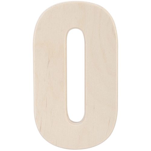 &#034;Baltic Birch University Font Letters &amp; Numbers 5.25&#034;&#034;-0, Set Of 6&#034;