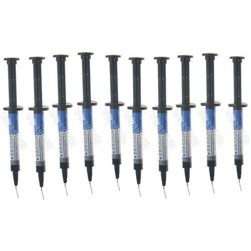 10 Dentex Light Cure Composite Dental Porcelain repair 3g/syringe Shade Color A2