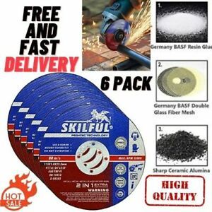 SKILFUL PRO PCS 4.5 Inch Cut Off Wheels 4-1/2&#034;x.040&#034;x7/8&#034; 115x1.0x22.2mm 6
