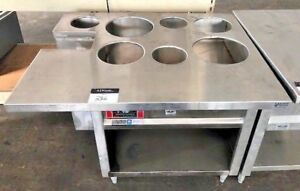 Gas 7 Well Water Bath Steam Table Hot Food Buffet &amp; Round Soup Insert