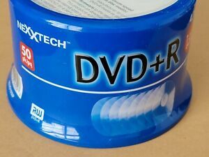 New NEXXTECH DVD+R Recordable Discs 16x Speed 120 Mins 4.7 Gb 50 Disc Spindle