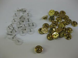25 New Butterfly Fastener Clasps for Badges Name Tags TIE TACKS!