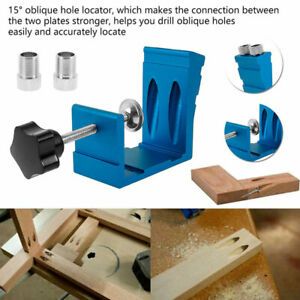 46Pcs Pocket Hole Jig Kit Woodworking Drill Tool Wood Joint Screw Hole Locator
