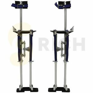 18-30 Inches Adjustable Aluminum Drywall Stilts Silver For Painter Taping