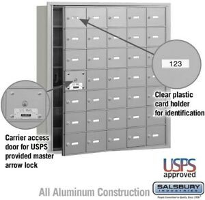 Salsbury Industries 3635AFU 4B+ Horizontal Mailbox, Aluminum